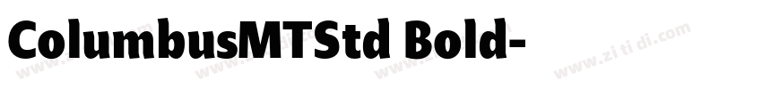 ColumbusMTStd Bold字体转换